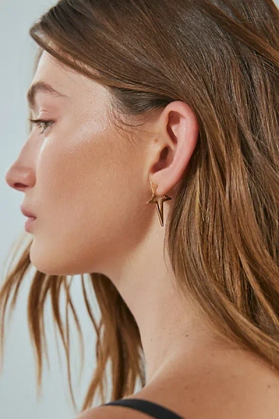 Urban Outfitters Irregular Star Metal Hoop Earring In Gold, Women's At