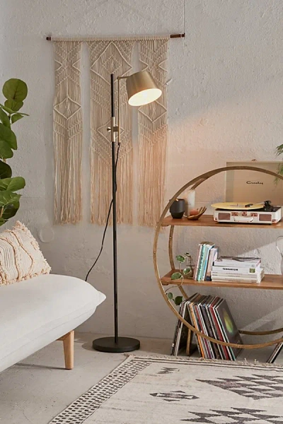 Urban Outfitters Irwin Industrial Floor Lamp In Black