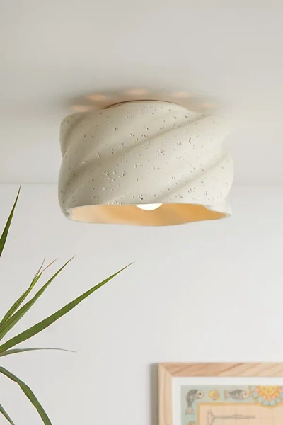 Urban Outfitters Isobel Flush Mount Light In Ivory At  In White