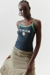 Urban Outfitters Italia Destination Cami In Navy/green, Women's At  In Navy/green