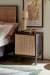 Urban Outfitters Ivy Cane Paneled Nightstand/side Table In Black At