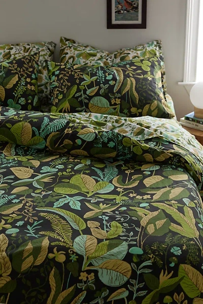 Urban Outfitters Ivy Greenery Duvet Set In Black At