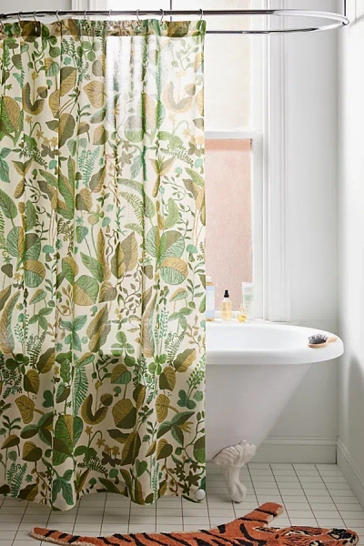 Urban Outfitters Ivy Greenery Shower Curtain In Ivory At