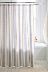 Urban Outfitters Ivy Striped Patterned Shower Curtain In Blue At