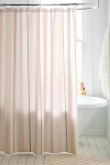 Urban Outfitters Ivy Striped Patterned Shower Curtain In Rose At