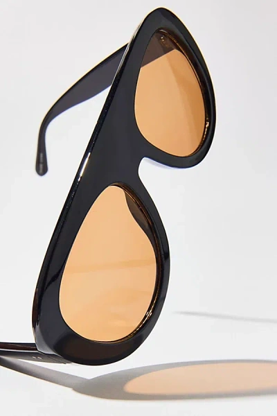 Urban Outfitters Izzy Aviator Sunglasses In Black, Women's At  In Brown