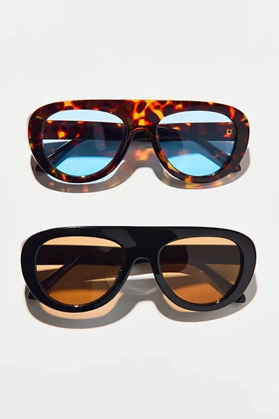 Urban Outfitters Izzy Aviator Sunglasses In Brown, Women's At