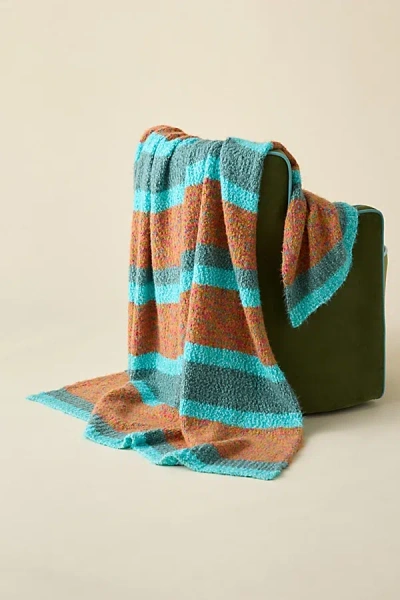Urban Outfitters Izzy Striped Monster Fleece Throw Blanket In Blue At  In Multi
