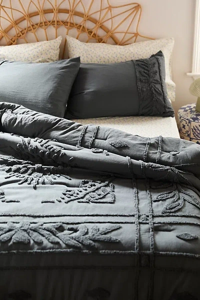 Urban Outfitters Jackie Tufted Comforter In Nine Iron At  In Gray