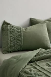 Urban Outfitters Jackie Tufted Sham Set In Dark Green At