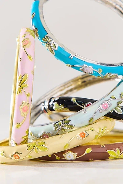 Urban Outfitters Jane Enameled Bangle Bracelet In Yellow Ground, Women's At  In Multi