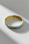 Urban Outfitters Jane Enameled Floral Bangle Bracelet In Blue, Women's At