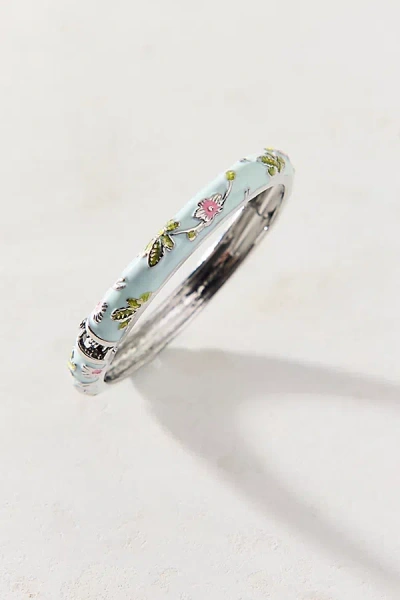 Urban Outfitters Jane Enameled Floral Bangle Bracelet In Mint, Women's At  In Green