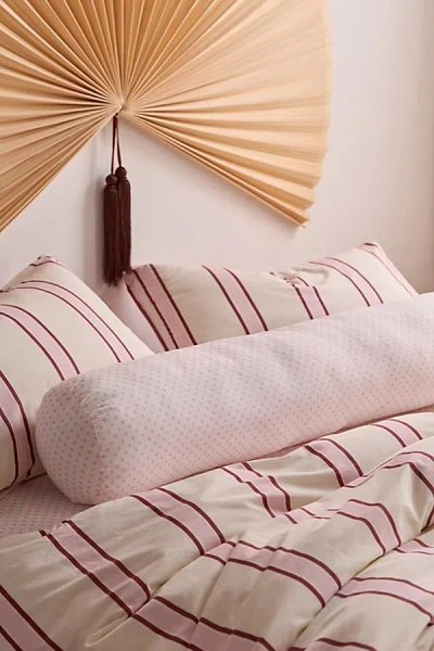 Urban Outfitters Jane Huggable Round Body Pillow In Jane Pink/white Polka Dot At