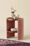 Urban Outfitters Jane Round Upholstered Storage Nightstand In Pink Velvet At  In Brown