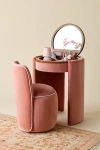 Urban Outfitters Jane Upholstered Vanity & Stool Set In Rose At  In Pink