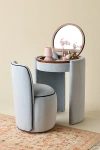 Urban Outfitters Jane Upholstered Vanity & Stool Set In Sky At  In Blue
