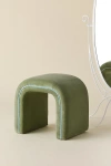 Urban Outfitters Jane Velvet Upholstered Stool In Green Velvet At  In Green