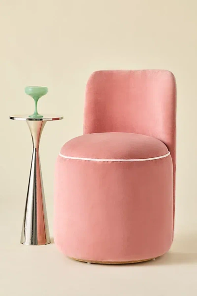 Urban Outfitters Jane Velvet Upholstered Vanity Chair In Rose At