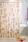 Urban Outfitters Jar-din Floral Patterned Shower Curtain In Cream At  In Cream