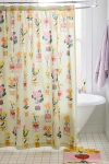 Urban Outfitters Jar-din Floral Patterned Shower Curtain In Green At  In Multi
