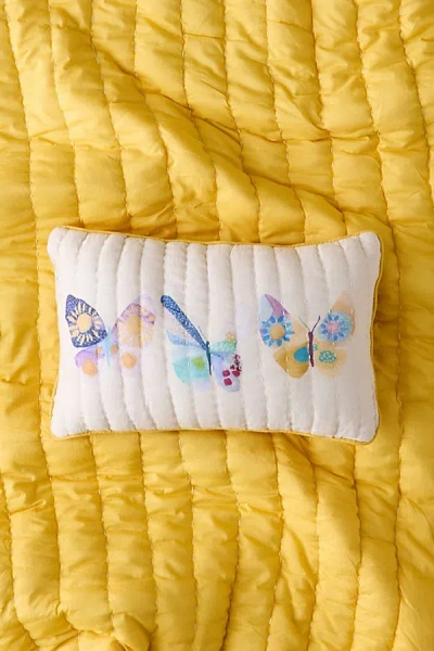 Urban Outfitters Jasmine Butterfly Quilted Throw Pillow At  In Multi