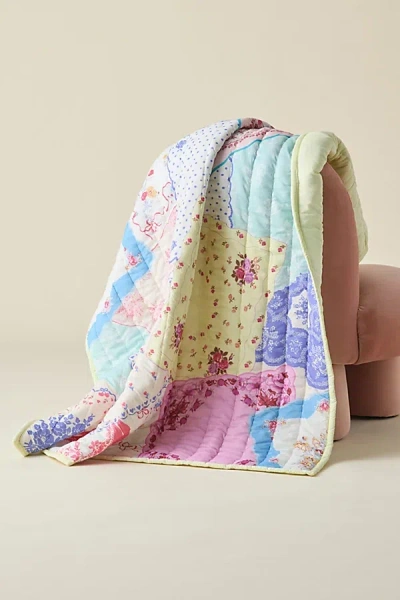 Urban Outfitters Jasmine Cotton Seed Stitch Quilted Throw Blanket In Hankie At  In Multi