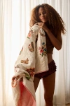 Urban Outfitters Jasmine Cotton Seed Stitch Throw Blanket In Western Scene At  In White