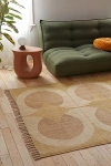 URBAN OUTFITTERS JASMINE GEO BRUSHED RUG IN GOLD AT URBAN OUTFITTERS