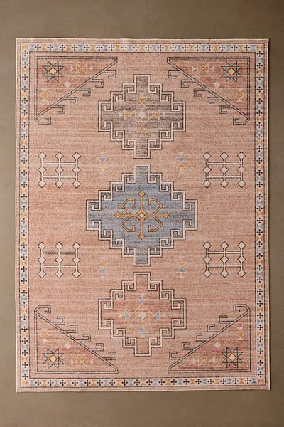 Urban Outfitters Jasmine Printed Rug In Pink At