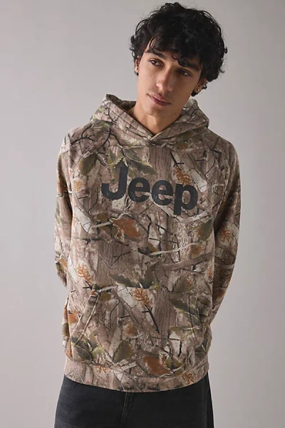 Urban Outfitters Jeep Logo Camo Hoodie Sweatshirt In Camo, Men's At