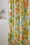 Urban Outfitters Jenean Morrison Checkered Past Shower Curtain In Green At  In Green