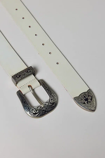 Urban Outfitters Jennie Western Belt In Bone, Women's At  In Brown