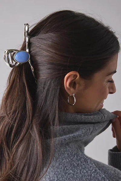 Urban Outfitters Jeweled Metal Claw Clip In Silver, Women's At  In Metallic