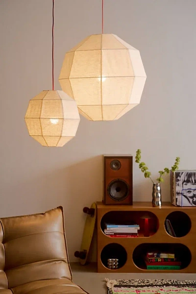 Urban Outfitters Jonie Jute Geometric Lantern Pendant Light In Ivory At