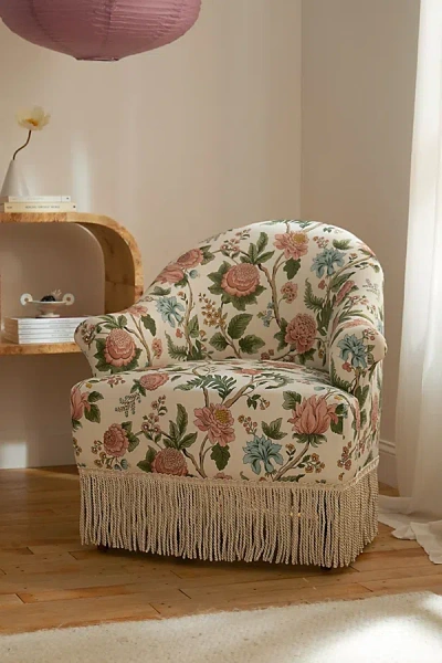 Urban Outfitters Josie Floral Fringe Lounge Chair In Floral At