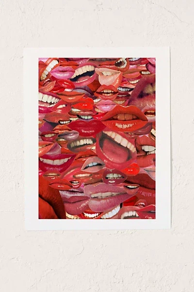 Urban Outfitters Julia Walck The Word On Everyone's Lips Art Print At  In Blue