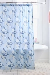 Urban Outfitters Juliette Floral Bows Patterned Shower Curtain In Blue At