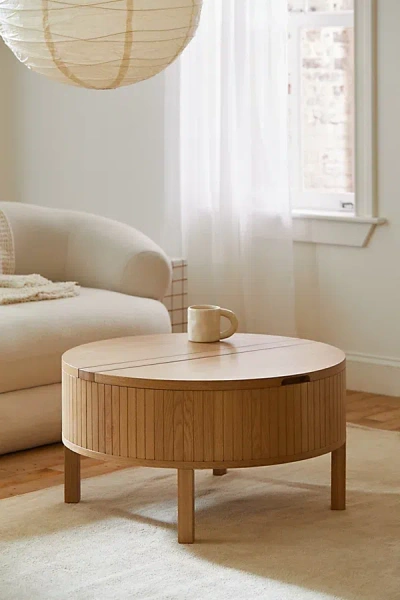 Urban Outfitters Juliette Round Wood Coffee Table In Natural At  In Brown