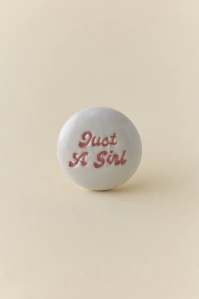 Urban Outfitters Just A Girl Ceramic Knob/wall Hook In Pink At