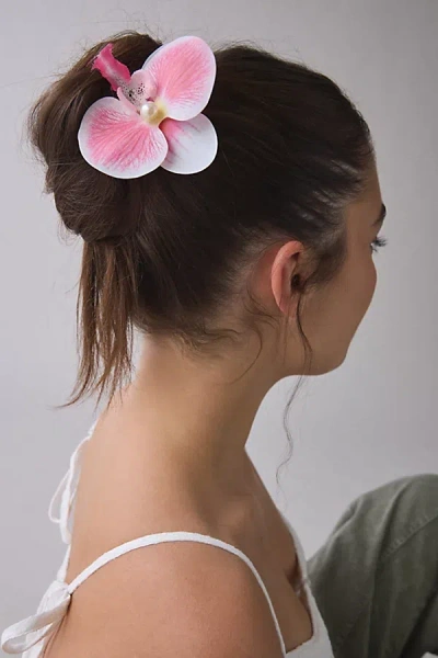Urban Outfitters Kai Orchid Flower Hair Clip & Brooch In Pink, Women's At