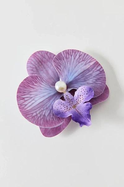 Urban Outfitters Kai Orchid Flower Hair Clip & Brooch In Purple, Women's At