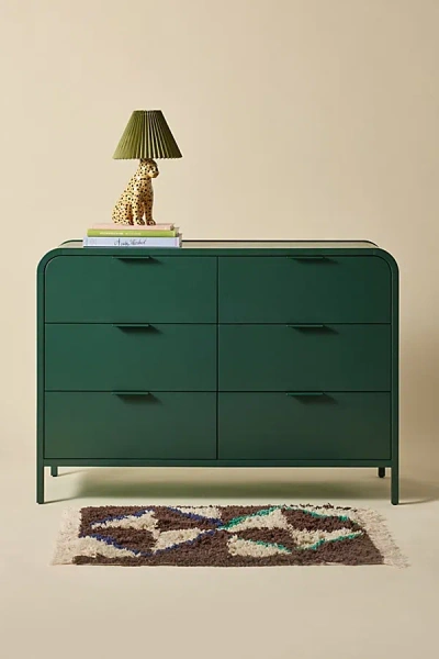 Urban Outfitters Kane 6-drawer Dresser In Dark Green At