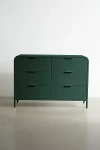 Urban Outfitters Kane 6-drawer Dresser In Dark Green At  In Black