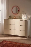 Urban Outfitters Kane 6-drawer Dresser In Ivory At