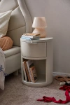 Urban Outfitters Kane Round Storage Nightstand In Ivory At  In Gray