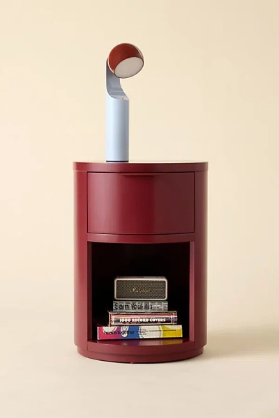 Urban Outfitters Kane Round Storage Nightstand In Oxblood At
