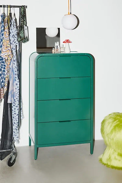 Urban Outfitters Kane Tall 4-drawer Dresser In Dark Green At  In Pattern