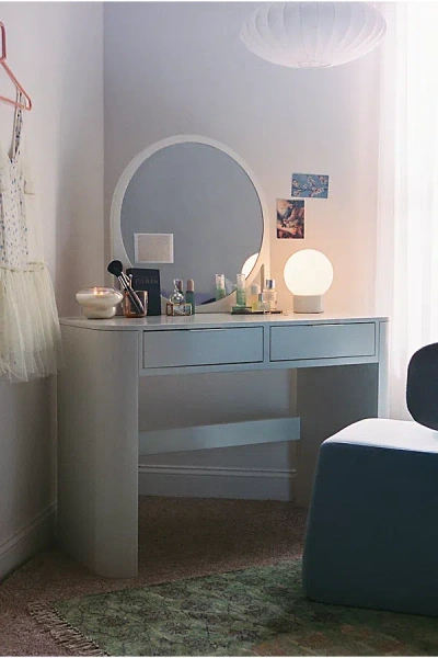 Urban Outfitters Kane Wood Mirrored Vanity In Ivory At