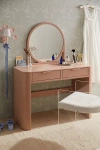 Urban Outfitters Kane Wood Mirrored Vanity In Pink At